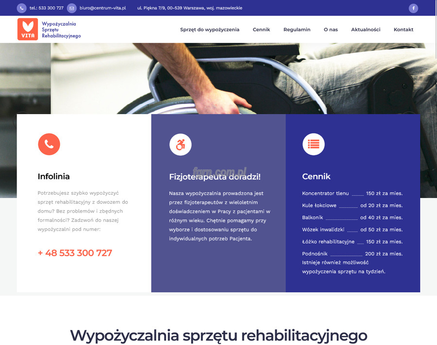 Wypożyczalnia Sprzętu Rehabilitacyjnego Vita