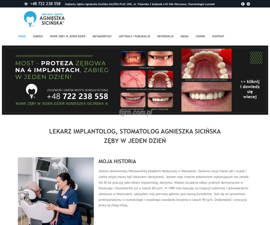 Stomatolog, Implantolog Agnieszka Sicińska